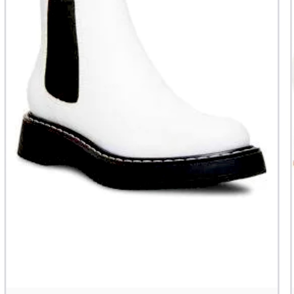 Madden Girl Chelsea never worn boot in white faux leather.